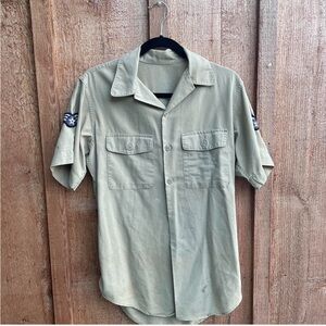 Vintage 50s Air Force Tan Button Down